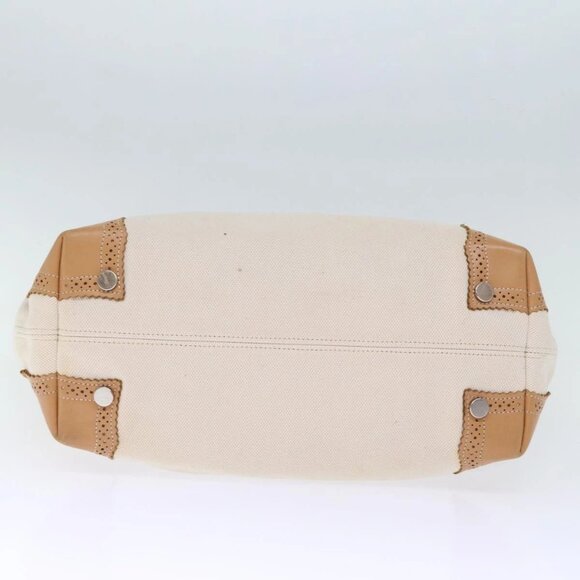 BURBERRY Blue Label Tote Bag Canvas Beige Auth bs13947 - Picture 6 of 15